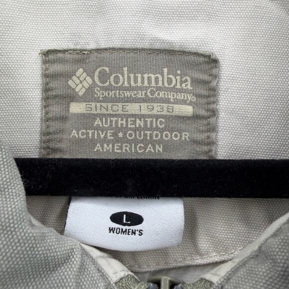 Columbia Sportswear Company Women’s Gray Full-Zip Jacket Cotton Blend Size L - Picture 6 of 12